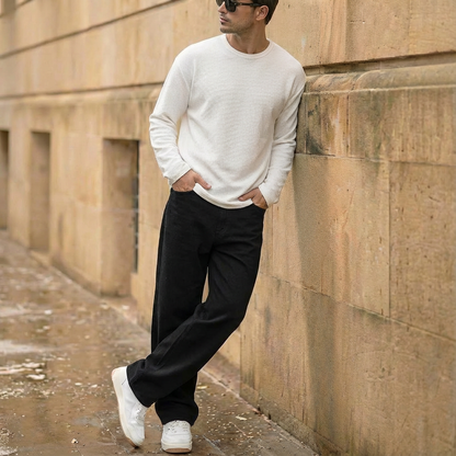 Amber Textured Long Sleeve Top (UNISEX / WOMEN – OVERFIT)