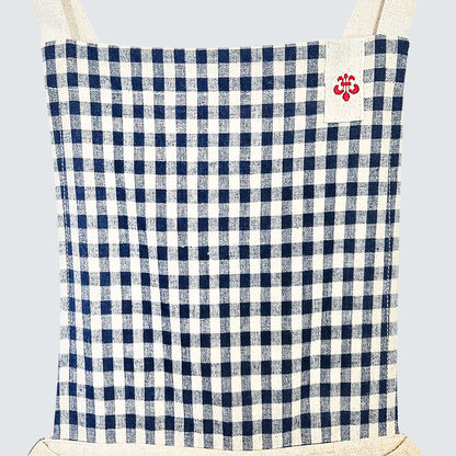 French Country Check & Stripe Apron – Navy