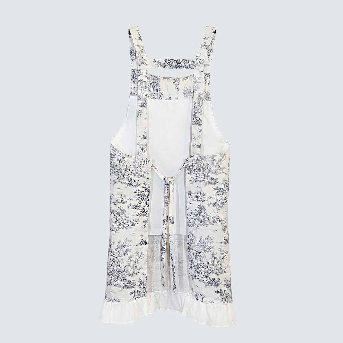 French Toile Cotton Apron