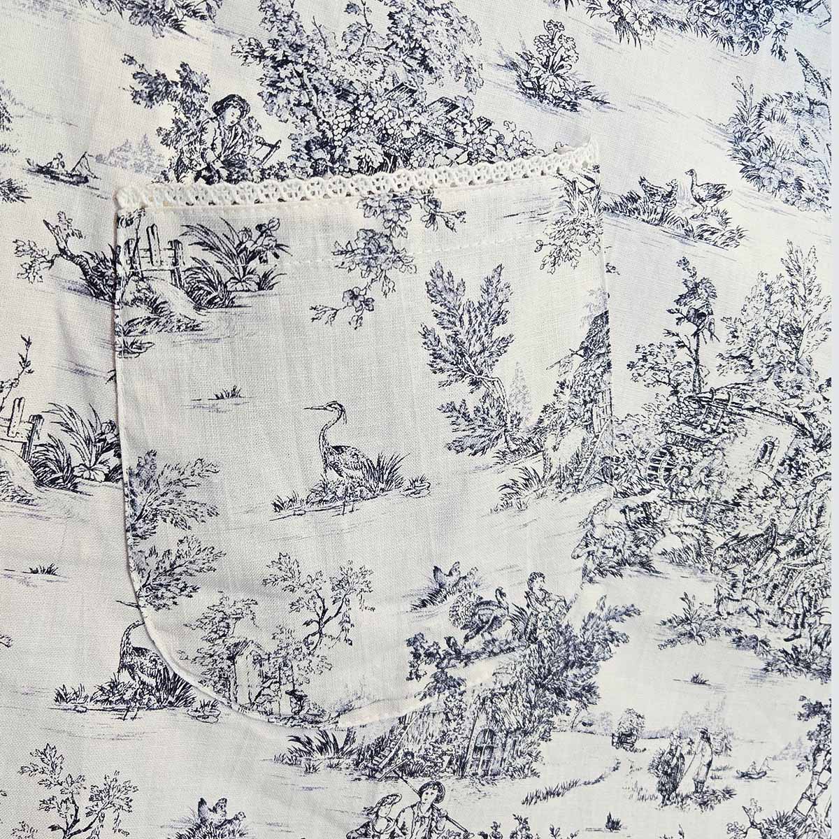 French Toile Cotton Apron