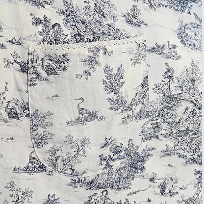 French Toile Cotton Apron