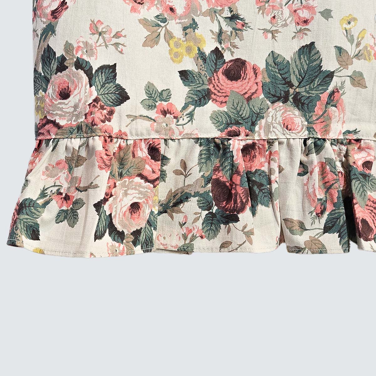 Vintage Rose Floral Cotton Apron