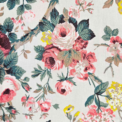 Vintage Rose Floral Cotton Apron