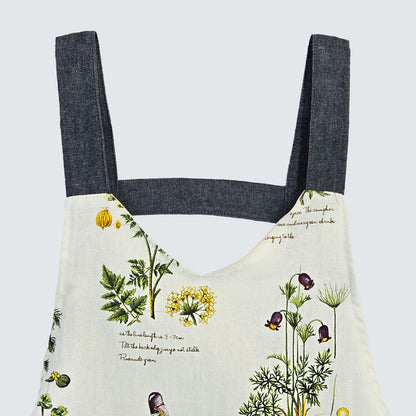Botanical Herbarium Cotton Apron – Ivory Garden