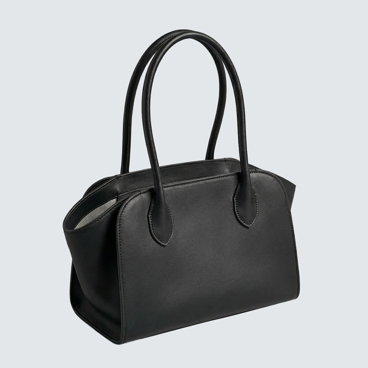 Elava Curve Leather Tote Bag
