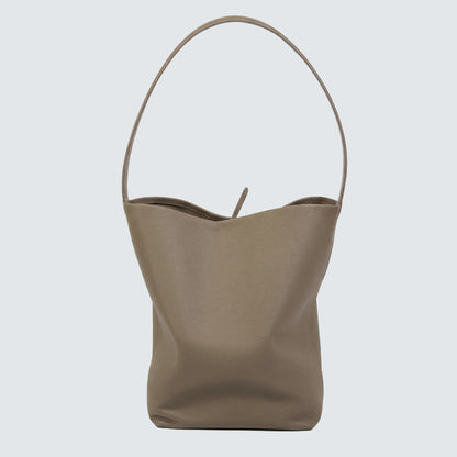 Medium Norr Leather Bucket Tote Bag
