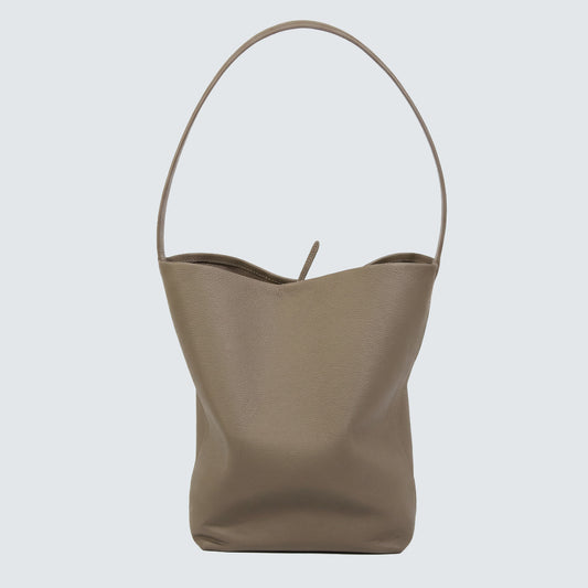 Medium Norr Leather Bucket Tote Bag