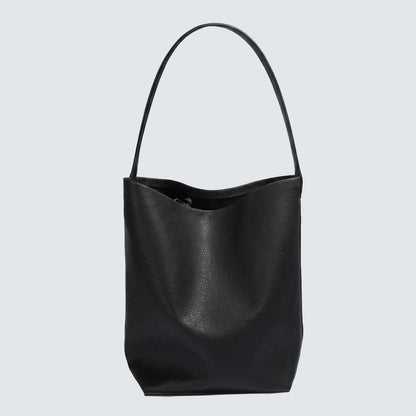 Medium Norr Leather Bucket Tote Bag