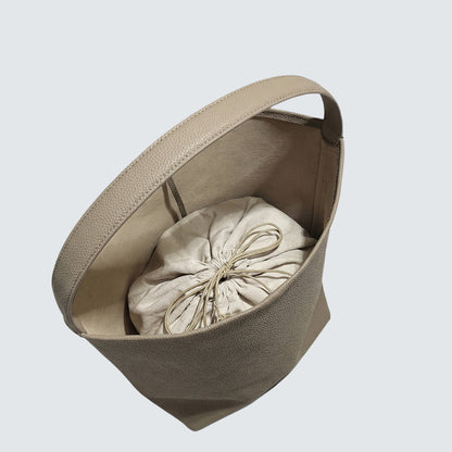 Large  Norr Leather Bucket Tote Bag