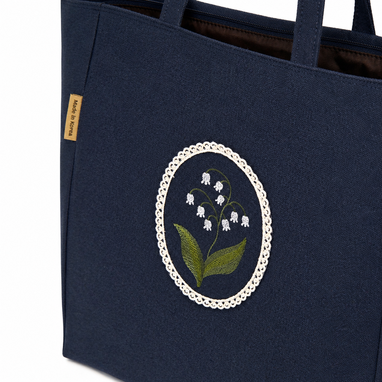 Lily Embroidery Eco Shoulder Bag