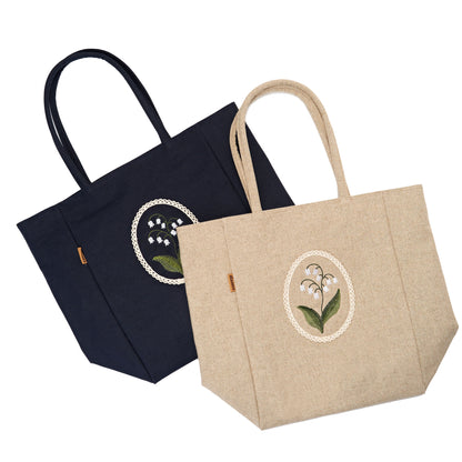 Lily Embroidery Eco Shoulder Bag