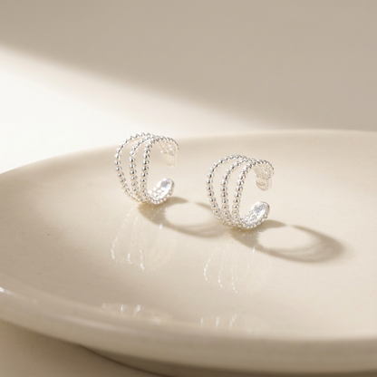 Triple Line Silver Ear Cuff  (Single)