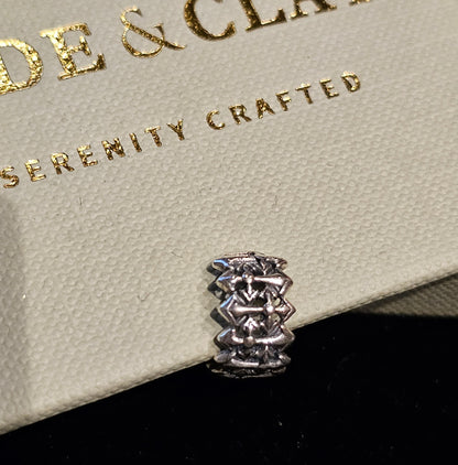 Crown Weave Silver Ear Cuff (Single)