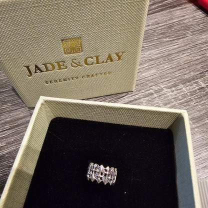 Crown Weave Silver Ear Cuff (Single)