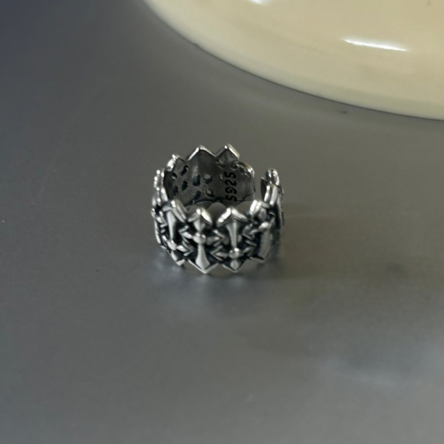 Crown Weave Silver Ear Cuff (Single)