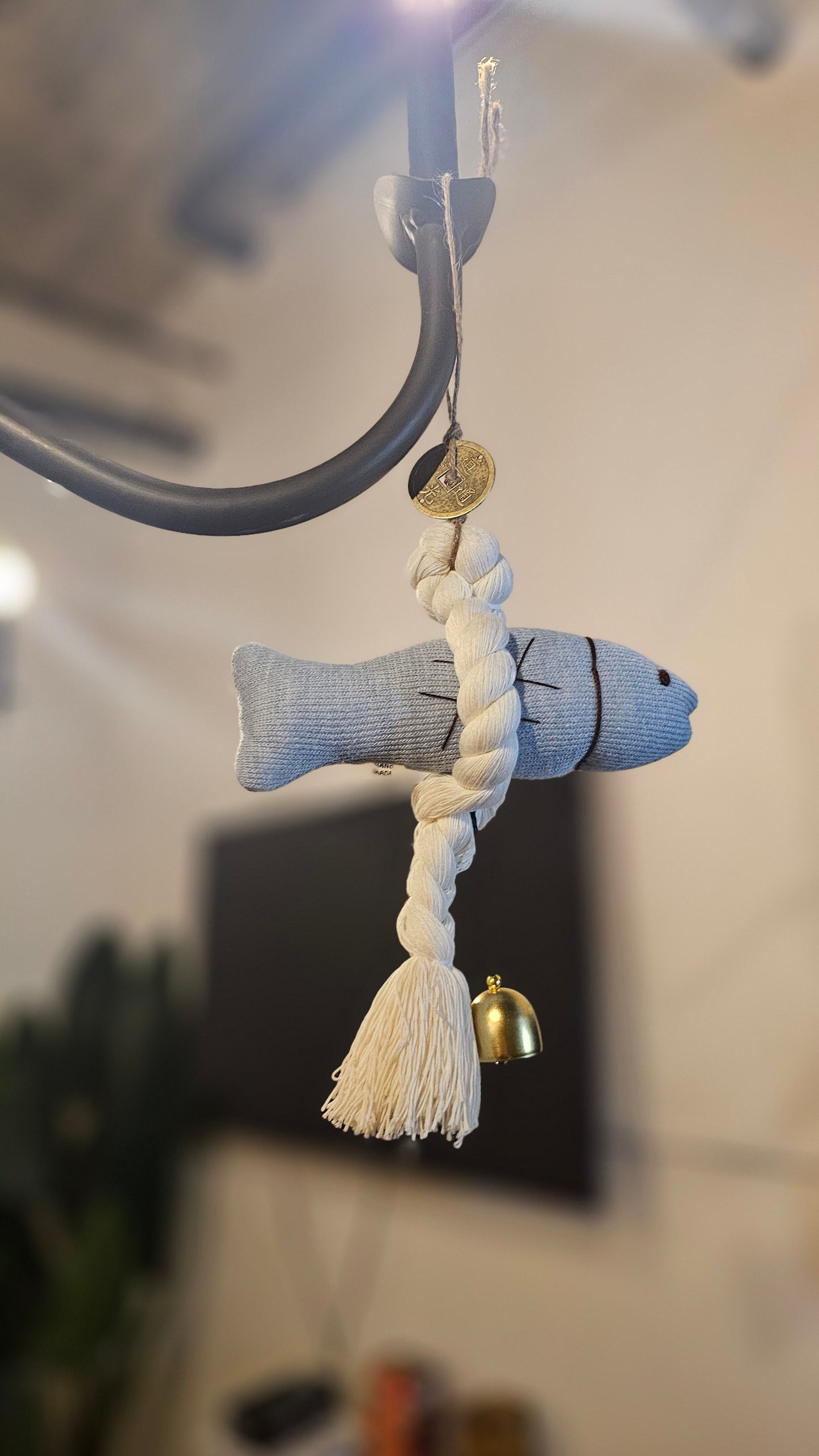 Guardian Fish Charm – Blue (BIG) | Korean Good Fortune Decor