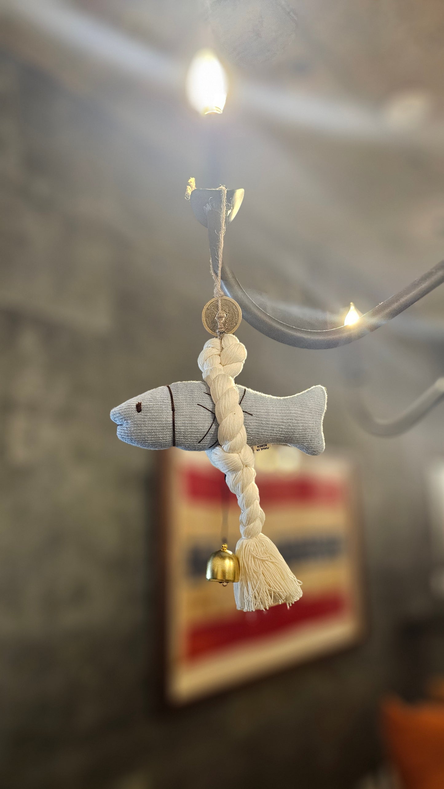 Guardian Fish Charm – Blue (BIG) | Korean Good Fortune Decor