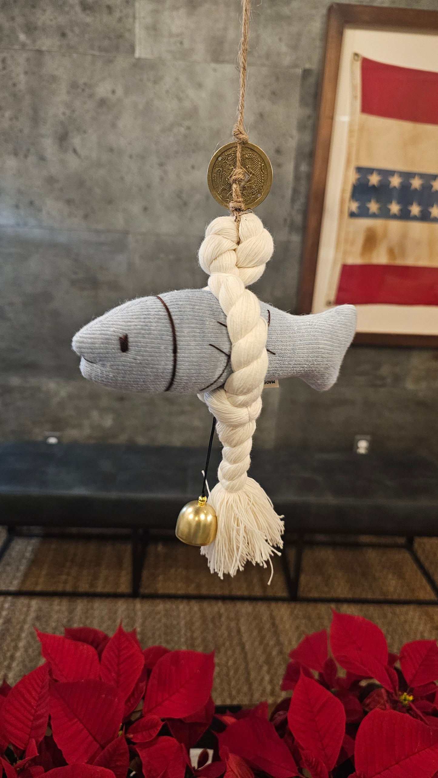 Guardian Fish Charm – Blue (BIG) | Korean Good Fortune Decor