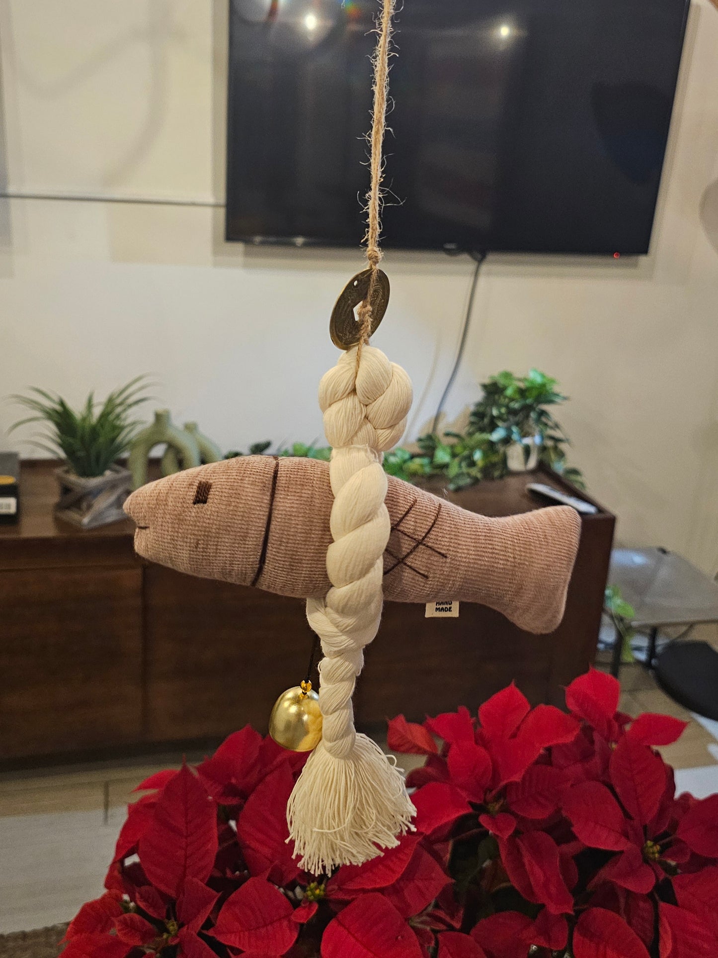 Guardian Fish Charm – Brown (BIG) | Korean Good Fortune Decor