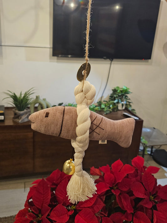 Guardian Fish Charm – Brown (BIG) | Korean Good Fortune Decor