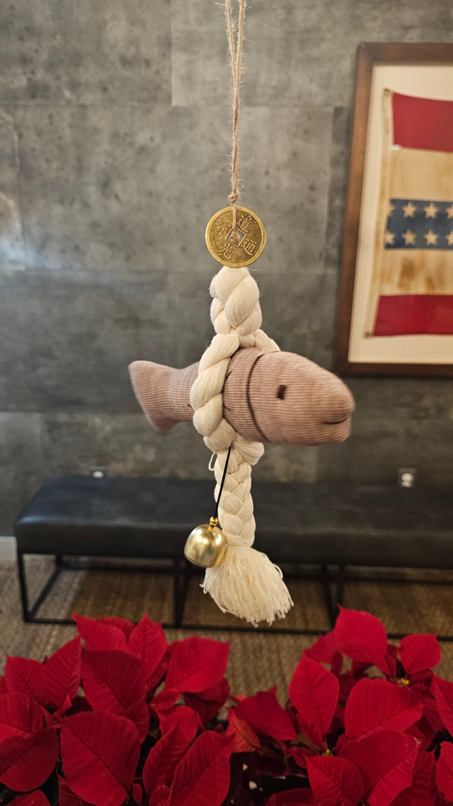 Guardian Fish Charm – Brown (BIG) | Korean Good Fortune Decor