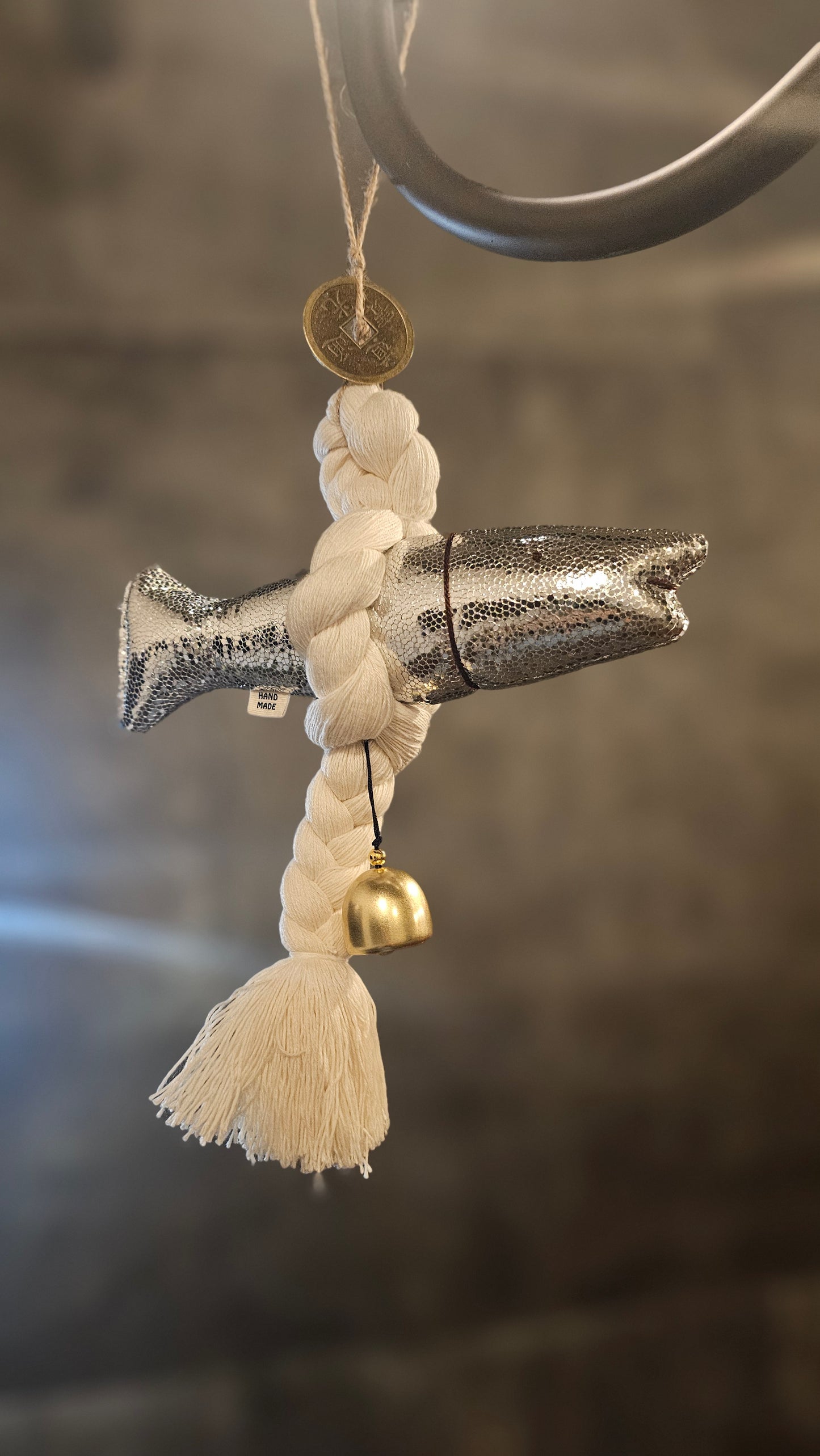 Guardian Fish Charm – Silver Shine (BIG) | Peace & Protection Charm