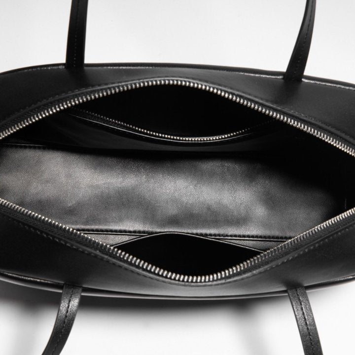 ROEN Double-Zip Lambskin Bowling Shoulder Bag