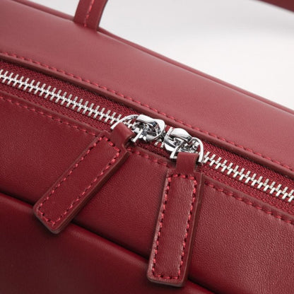 ROEN Double-Zip Lambskin Bowling Shoulder Bag