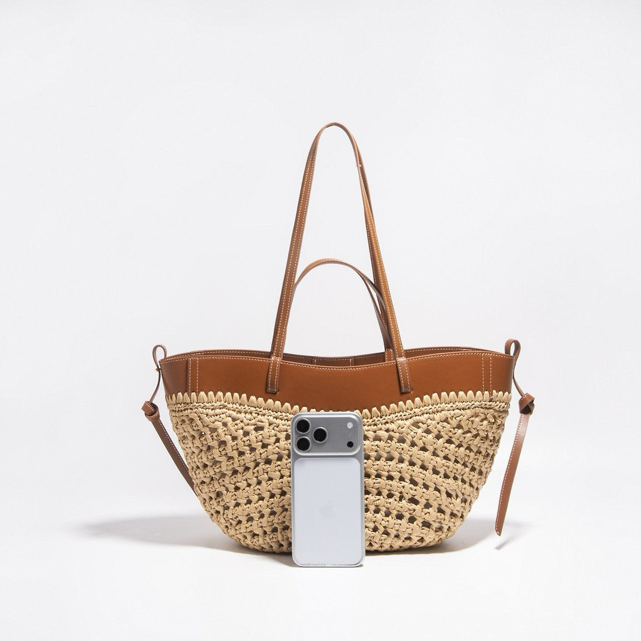 Raffia Basket Tote Bag