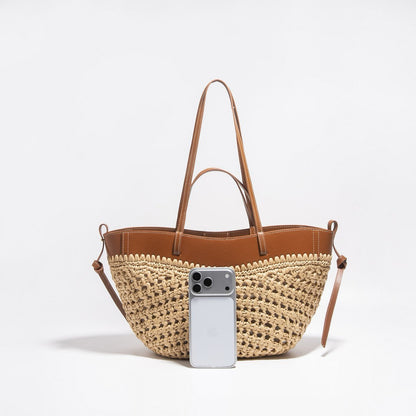 Raffia Basket Tote Bag