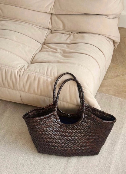 Braided Leather Tote Bag