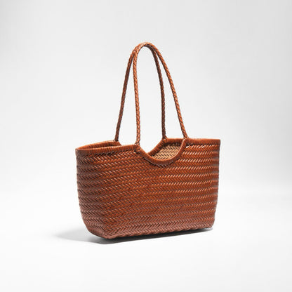 Braided Leather Tote Bag