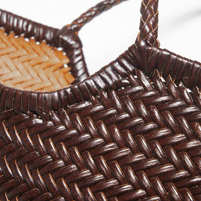 Braided Leather Tote Bag