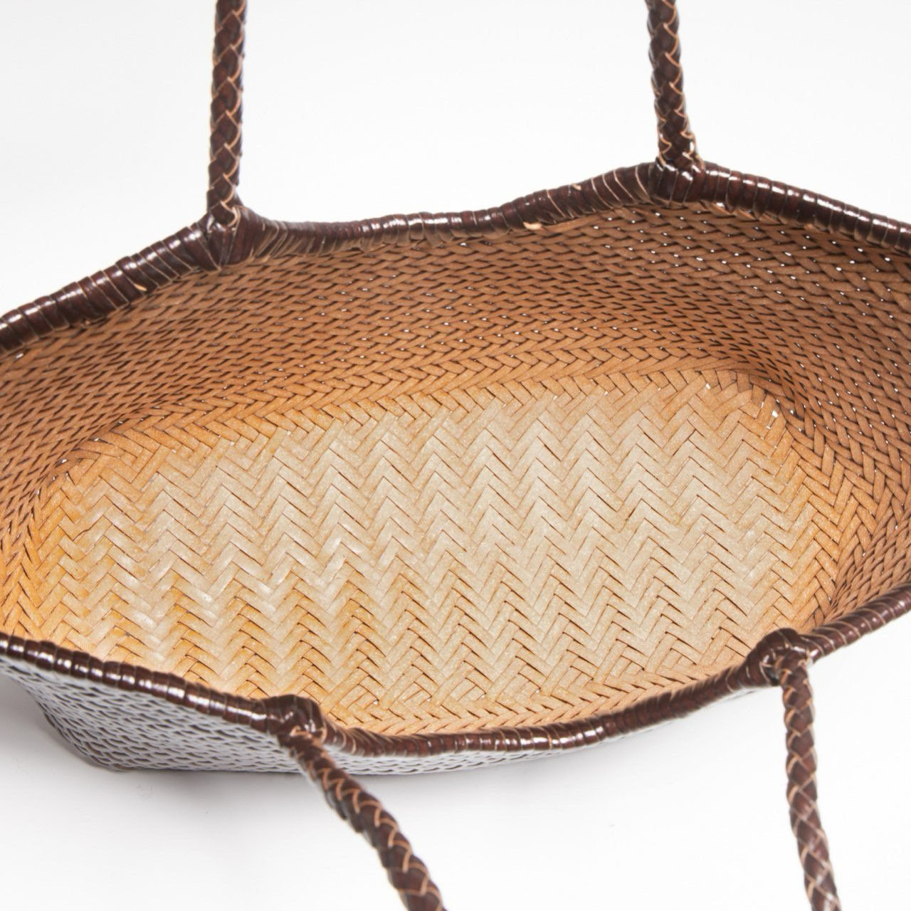 Braided Leather Tote Bag