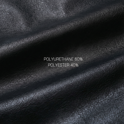 Urban Ease Faux Leather Jacket / Unisex   - Black