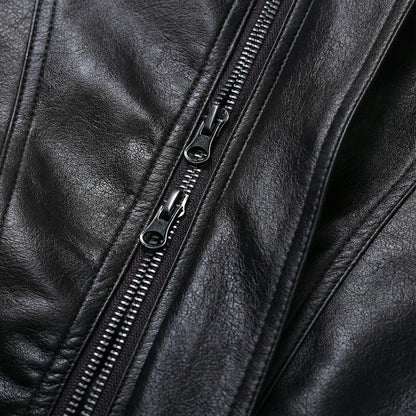 Urban Ease Faux Leather Jacket / Unisex   - Black