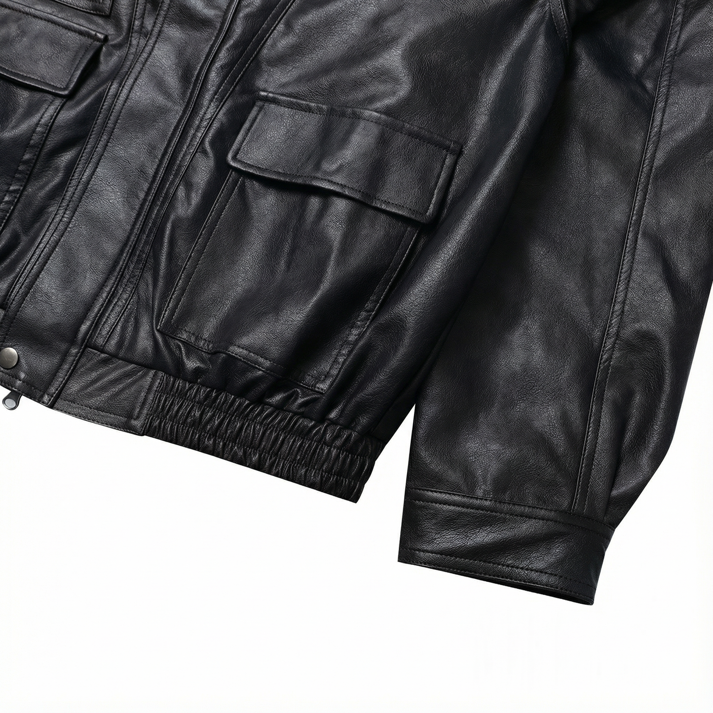 Urban Ease Faux Leather Jacket / Unisex   - Black