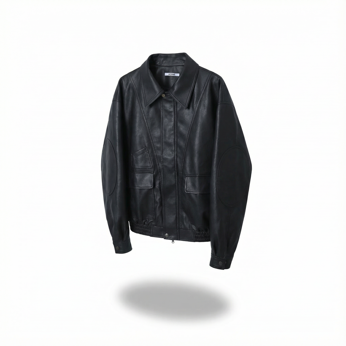 Urban Ease Faux Leather Jacket / Unisex   - Black