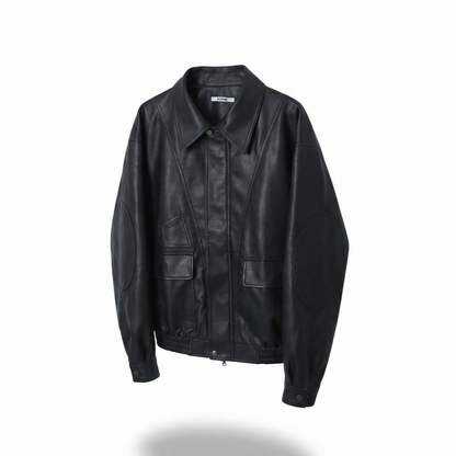 Urban Ease Oversized Faux Leather Jacket – Women One Size / Unisex