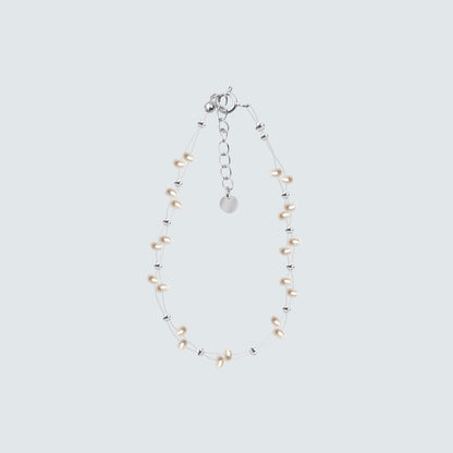Mira Pearl Flow Bracelet in Sterling Silver