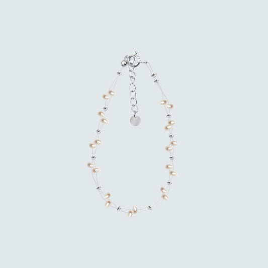 Mira Pearl Flow Bracelet in Sterling Silver