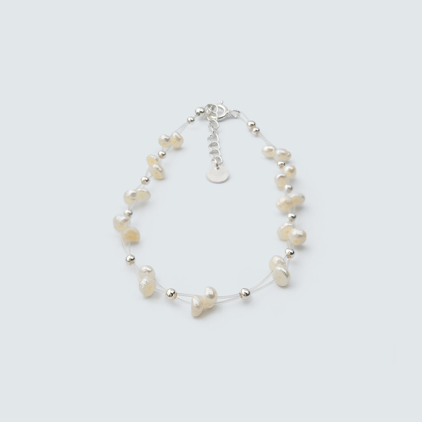 Mira Pearl Flow Bracelet in Sterling Silver