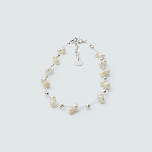 Mira Pearl Flow Bracelet in Sterling Silver