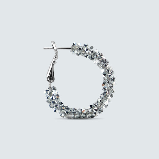 Swarovski Crystal Hoop Earrings – Titanium Post