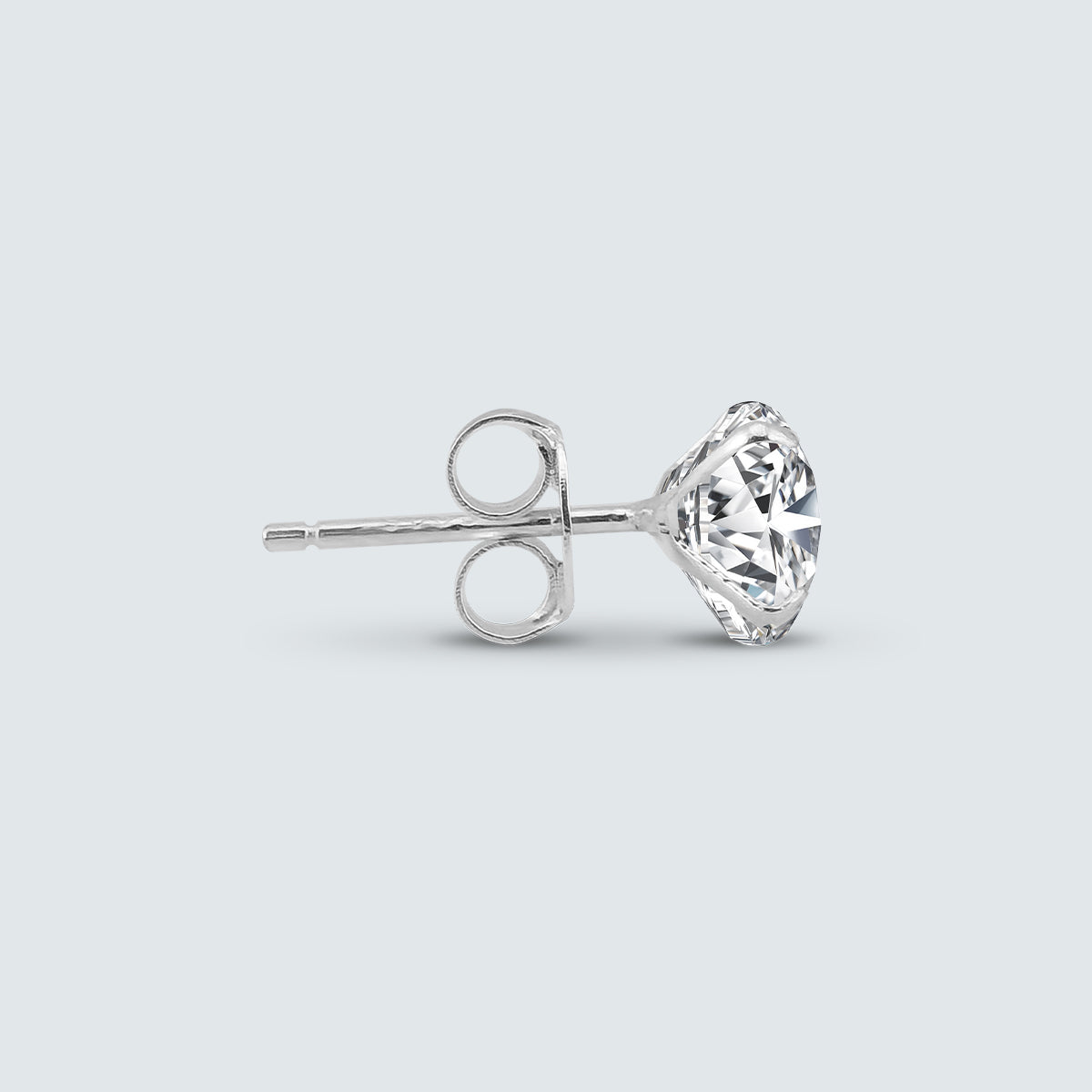 Brillante Cubic Stud Earrings 7mm with Sterling Silver Post