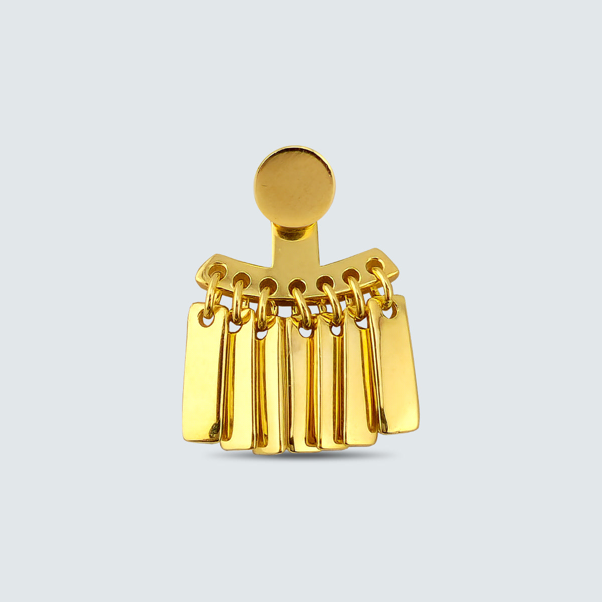 14K Gold Plated Fringe Bar Earrings