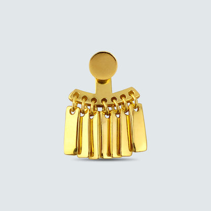 14K Gold Plated Fringe Bar Earrings