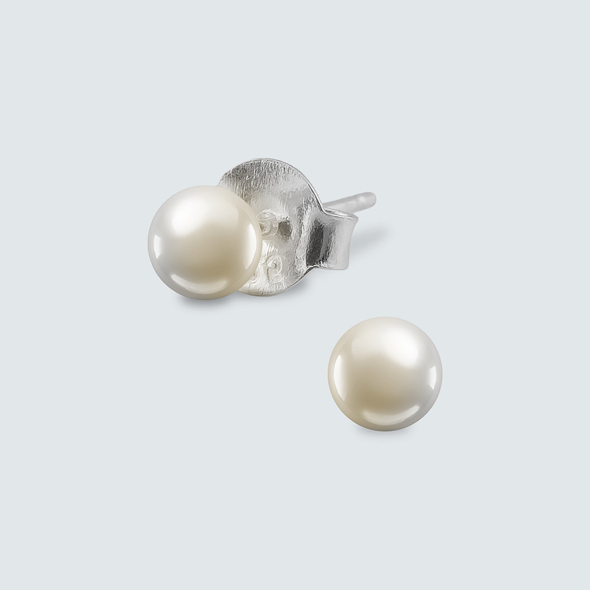 Lumi Pearl Stud Earrings  4mm, 6mm, 8mm