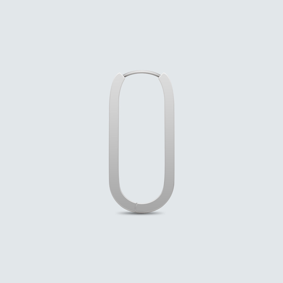 Linear Loop Silver Earrings