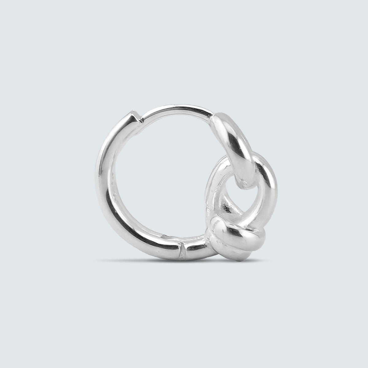 Interlocked Loop Sculpture Earrings in Polished Sterling Silver